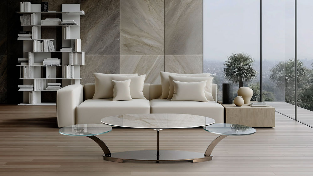 NAOS Cocoon Oval Extendable Coffee Table lifestyle