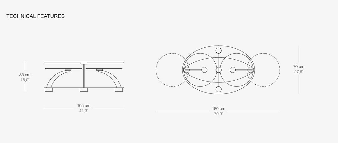 Cocoon Oval Extendable Coffee Table 6