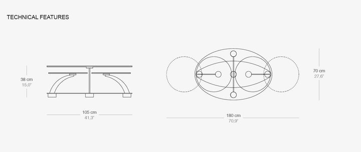 Cocoon Oval Extendable Coffee Table 6