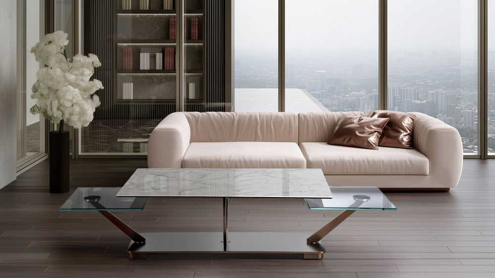 NAOS Cocoon Rectangular Extendable Coffee Table lifestyle