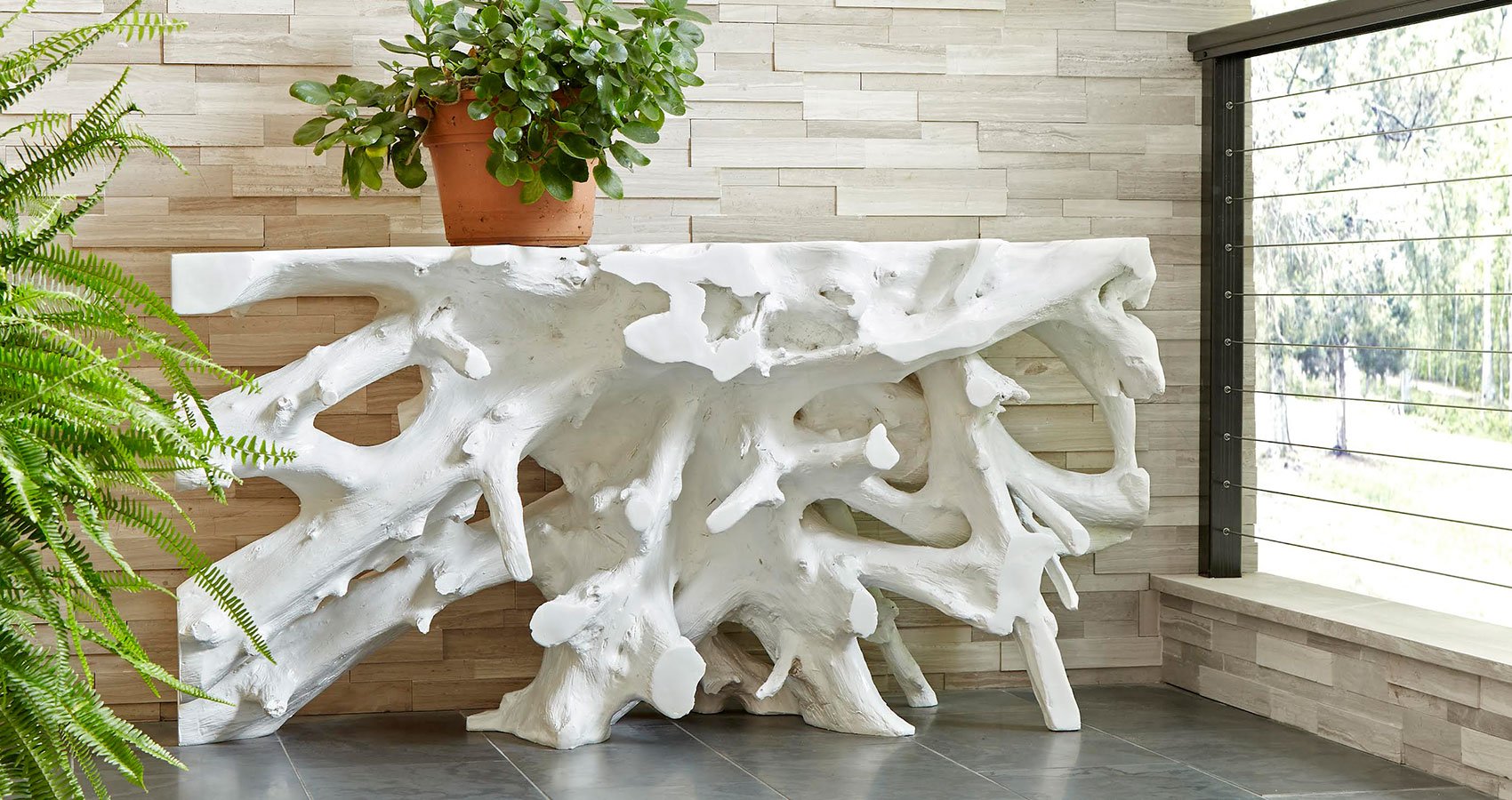 Beau Cast Root Console Table - Thumbnail 4