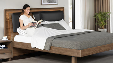 Dベット Kava 9619 King Bed by BDI | Modern Smart Platform Bed