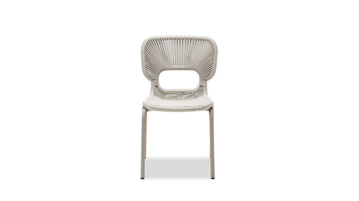 ISCHIA Indoor/Outdoor Dining Chair in Taupe Mobital