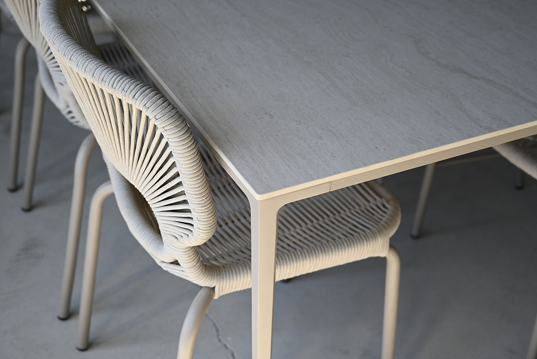 ISCHIA Indoor/Outdoor Dining Chair in Taupe Mobital