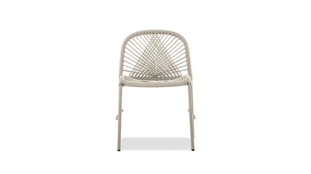 KAMARI Indoor/Outdoor Dining Chair Stackable in Taupe Mobital