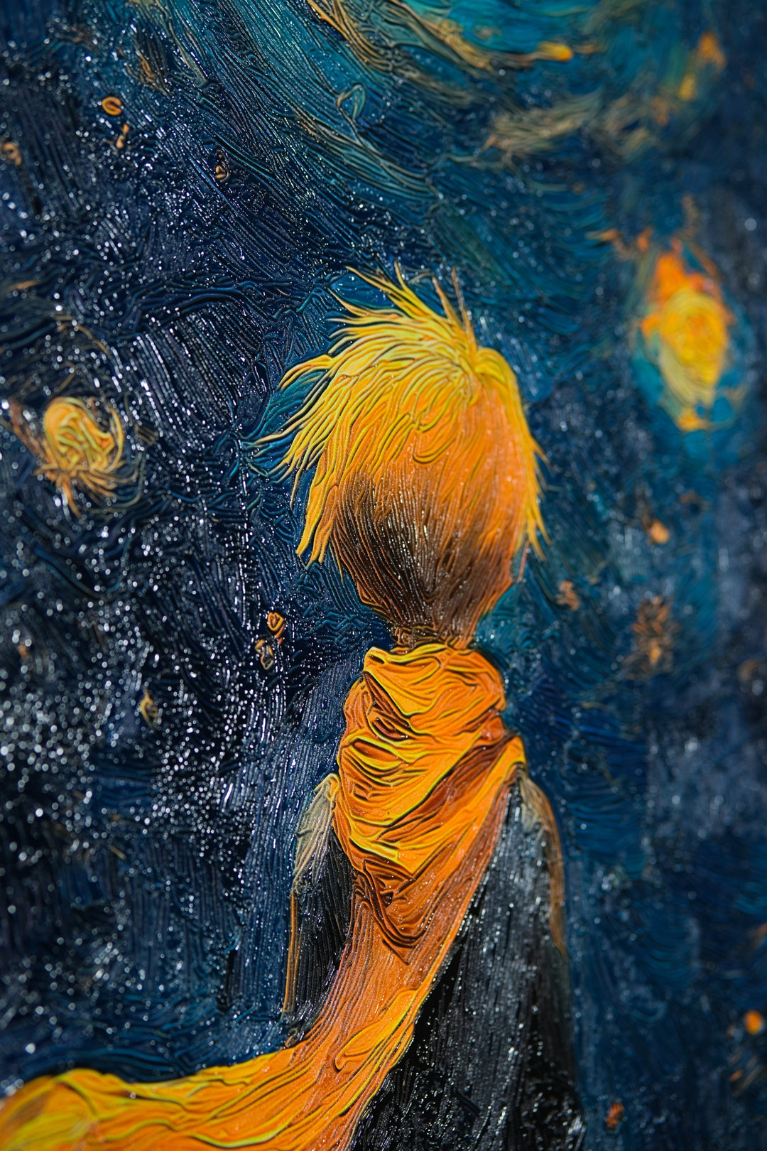 Starlit Wanderer — Haptic 3D Embossed + Gloss Lacquer Print Insigne Art Design