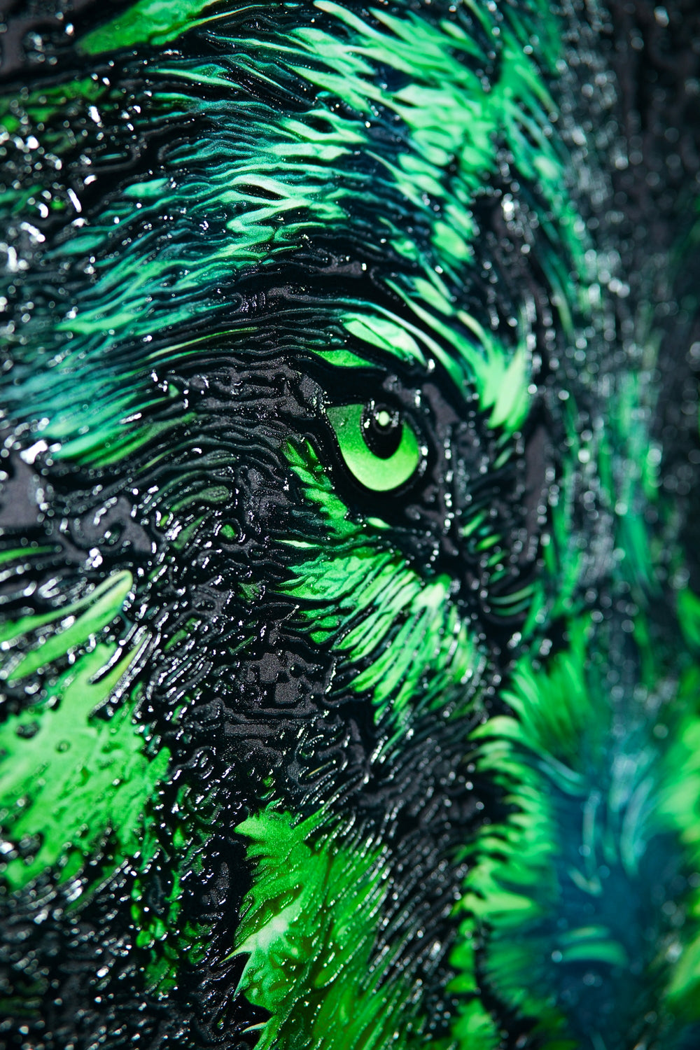 Forest Guardian — Haptic 3D Embossed + High-Gloss Lacquer Print Insigne Art Design