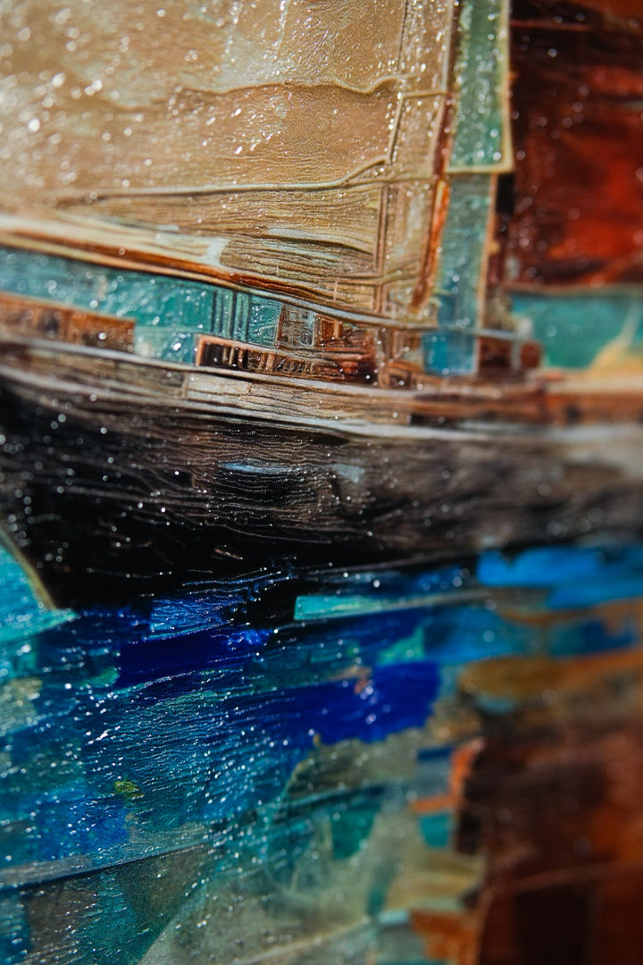 Quiet Voyage — Haptic 3D Embossed + High-Gloss Lacquer Print Insigne Art Design