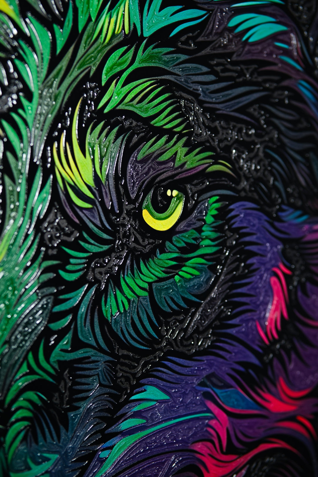 Neon Canopy Alpha — Haptic 3D Embossed + High-Gloss Lacquer Print Insigne Art Design