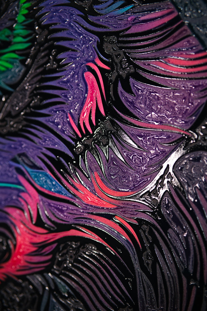 Neon Canopy Alpha — Haptic 3D Embossed + High-Gloss Lacquer Print Insigne Art Design