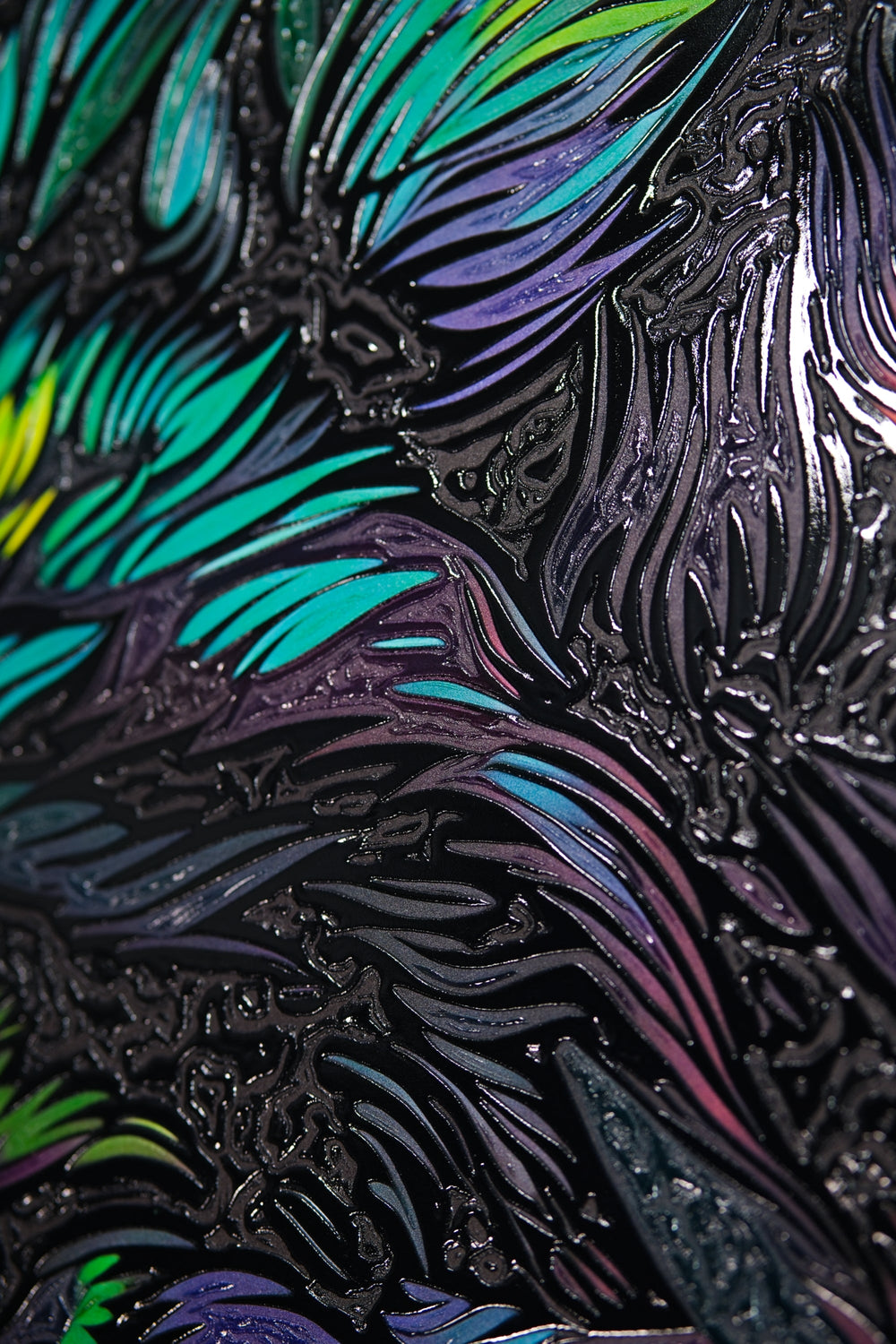Neon Canopy Alpha — Haptic 3D Embossed + High-Gloss Lacquer Print Insigne Art Design