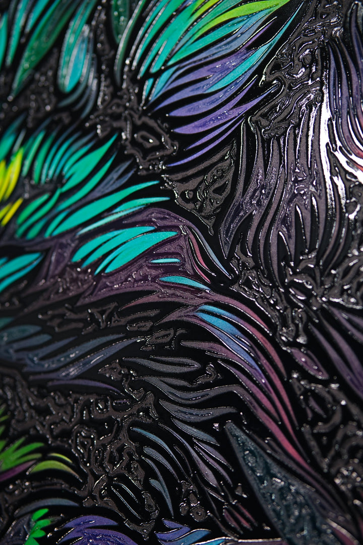 Neon Canopy Alpha — Haptic 3D Embossed + High-Gloss Lacquer Print Insigne Art Design
