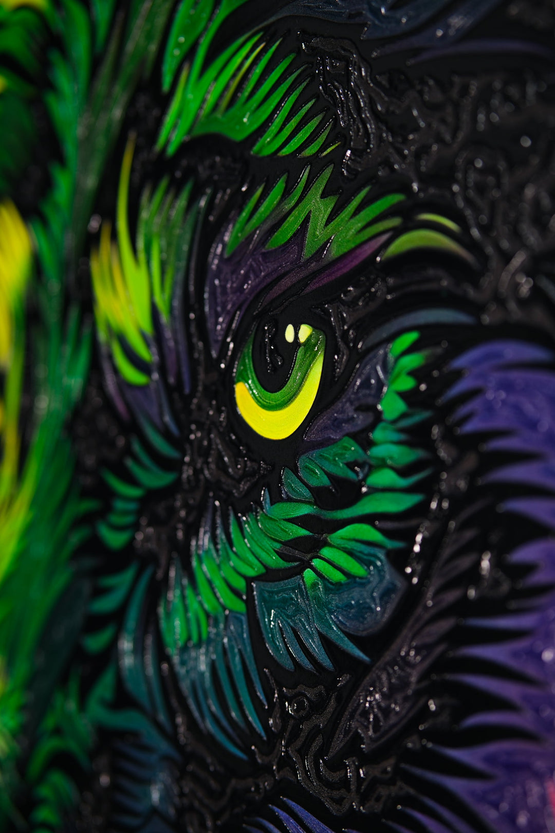Neon Canopy Alpha — Haptic 3D Embossed + High-Gloss Lacquer Print Insigne Art Design