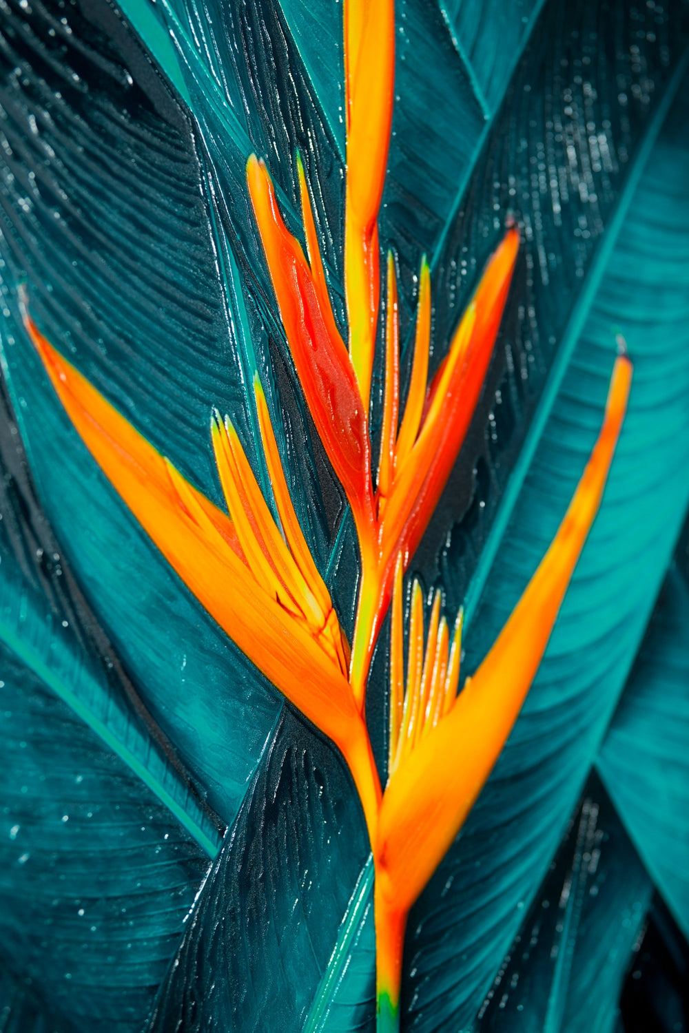 Teal Canopy Flame — Haptic 3D Embossed + Gloss Lacquer Print Home & Garden > Decor > Artwork > Posters, Prints, & Visual Artwork Insigne Art Design