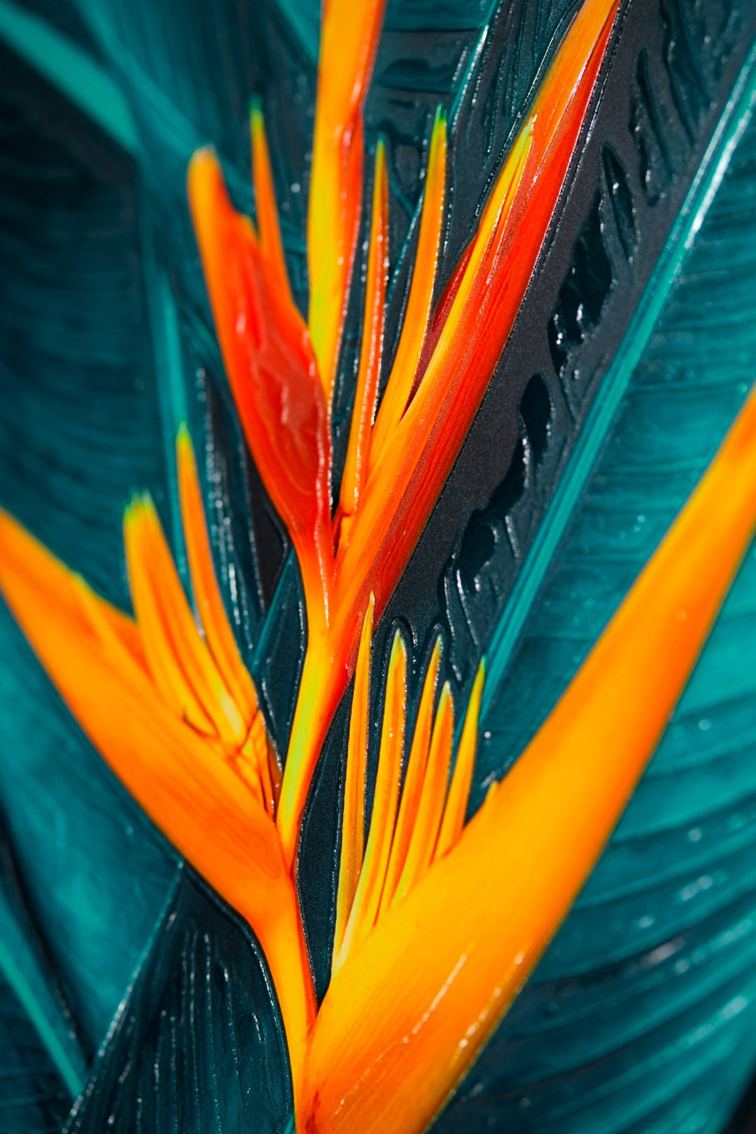 Teal Canopy Flame — Haptic 3D Embossed + Gloss Lacquer Print Home &amp; Garden > Decor > Artwork > Posters, Prints, &amp; Visual Artwork Insigne Art Design