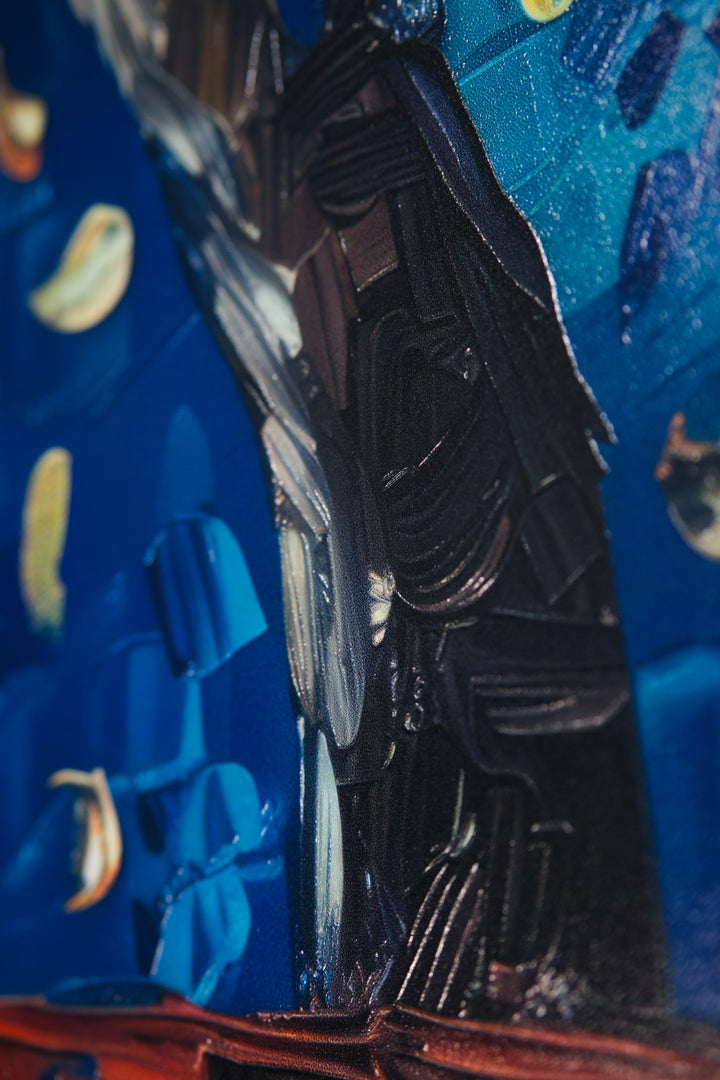 Lunar Serenade — Haptic 3D Embossed + High-Gloss Lacquer Print Insigne Art Design