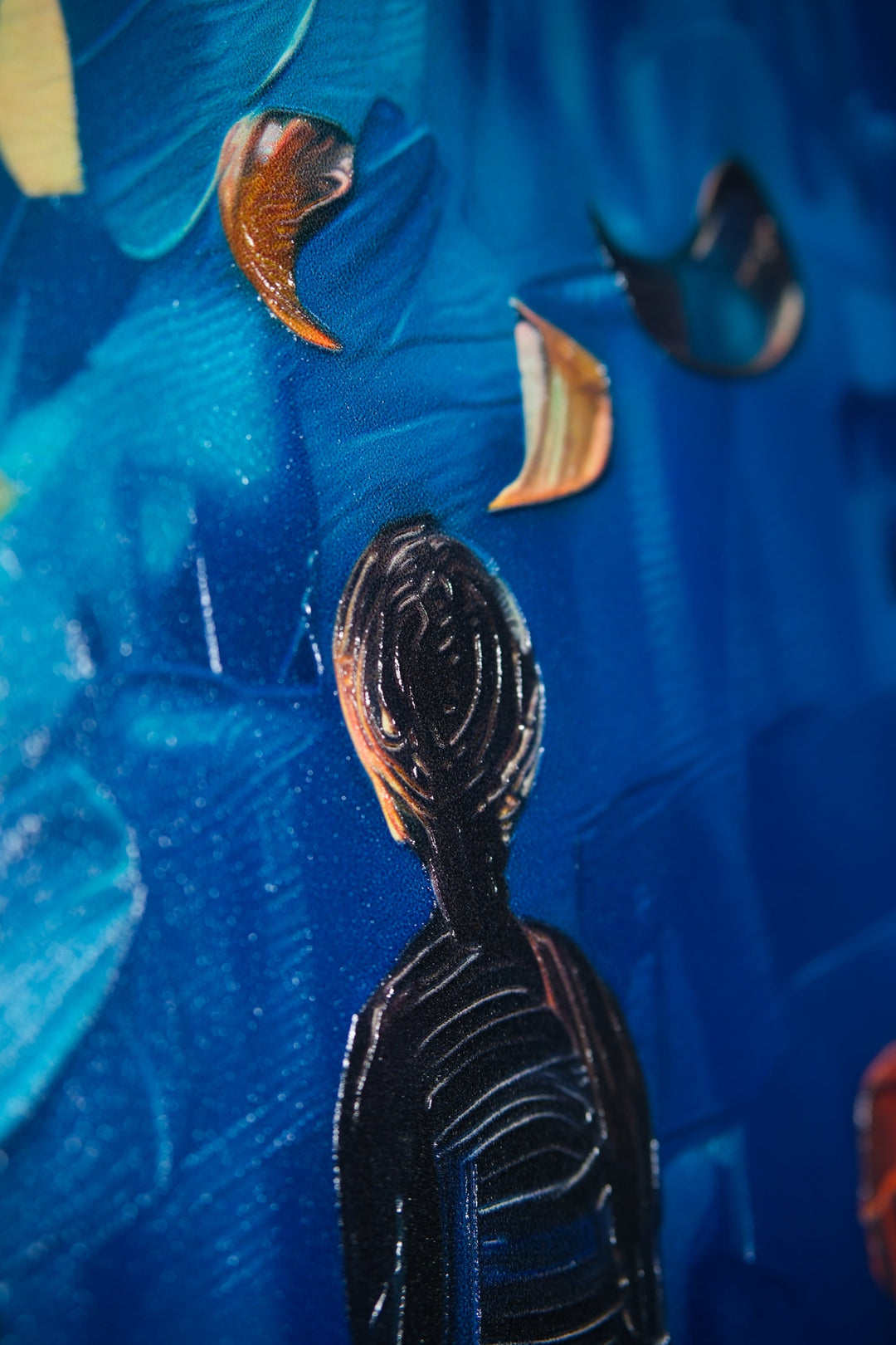 Lunar Serenade — Haptic 3D Embossed + High-Gloss Lacquer Print Insigne Art Design