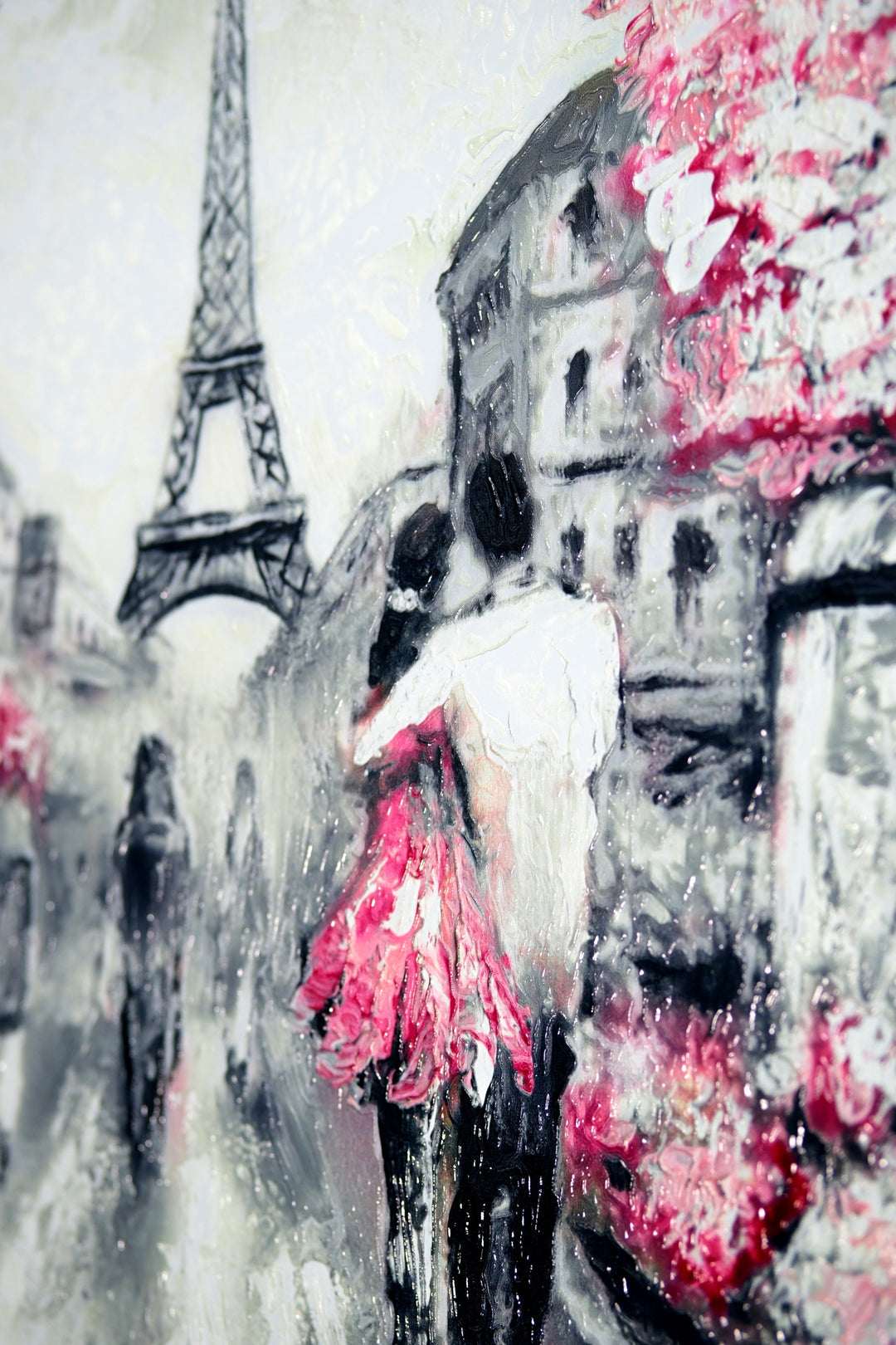 Paris in Bloom — Haptic 3D Embossed + High-Gloss Lacquer Print Home &amp; Garden > Decor > Artwork > Posters, Prints, &amp; Visual Artwork Insigne Art Design