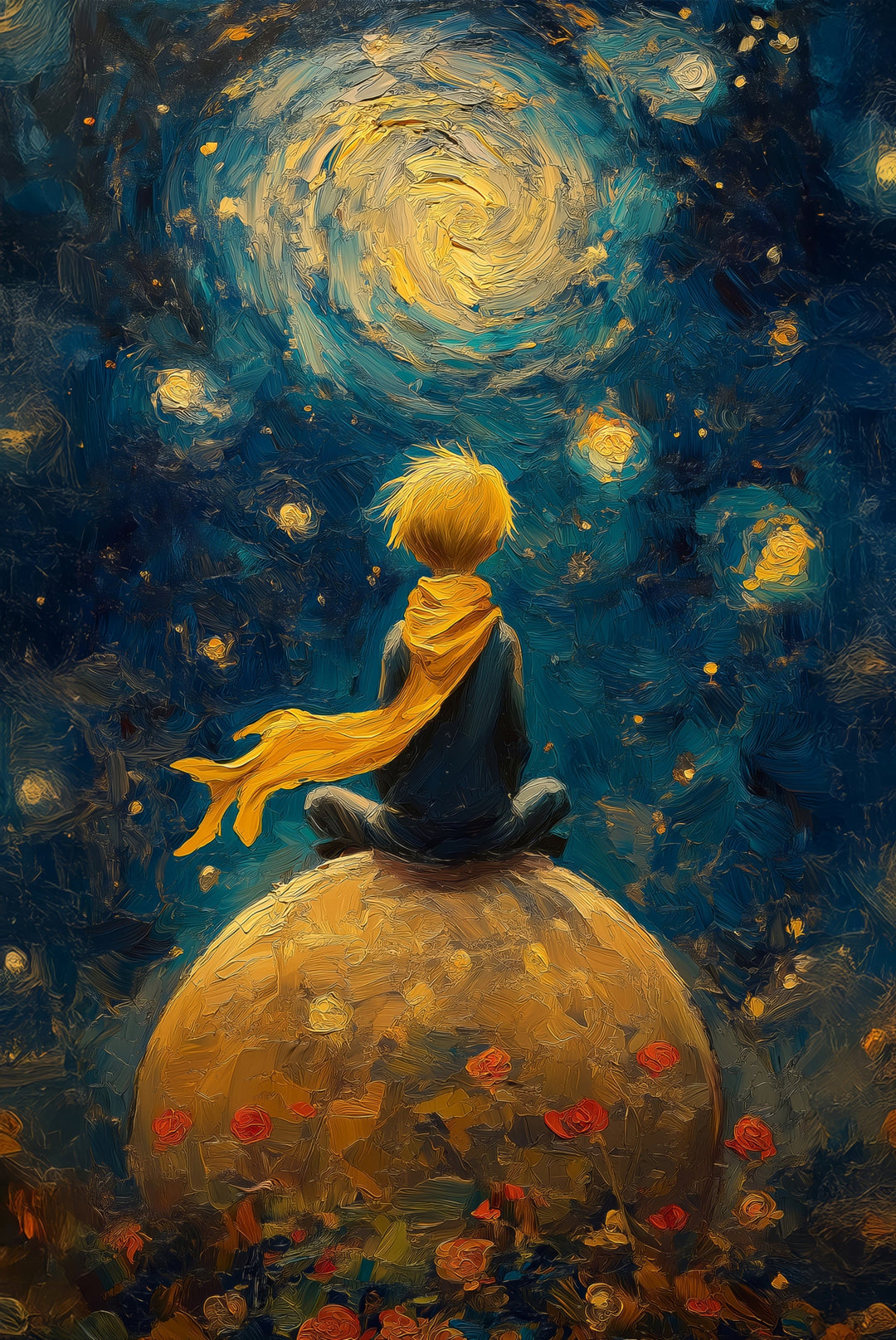 Starlit Wanderer — Haptic 3D Embossed + Gloss Lacquer Print Insigne Art Design