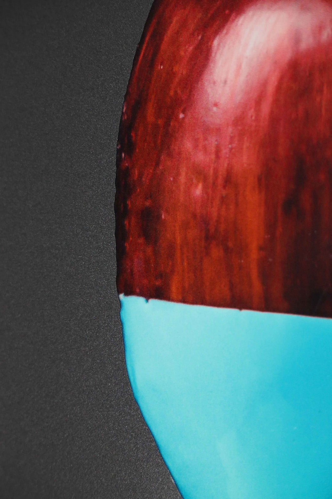 Crimson &amp; Cyan Drip — 3D Haptic Embossed High-Gloss Luxury Wall Art Home &amp; Garden > Decor > Artwork > Posters, Prints, &amp; Visual Artwork Insigne Art Design