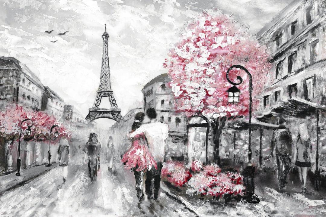 Paris in Bloom — Haptic 3D Embossed + High-Gloss Lacquer Print Home & Garden > Decor > Artwork > Posters, Prints, & Visual Artwork Insigne Art Design