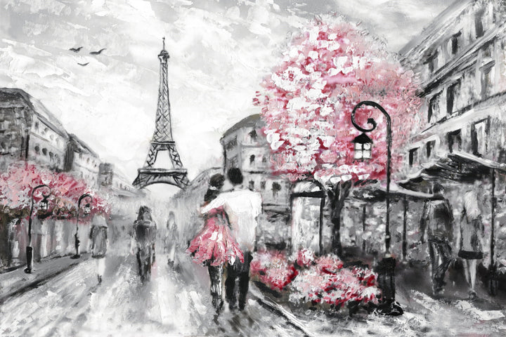 Paris in Bloom — Haptic 3D Embossed + High-Gloss Lacquer Print Home &amp; Garden > Decor > Artwork > Posters, Prints, &amp; Visual Artwork Insigne Art Design