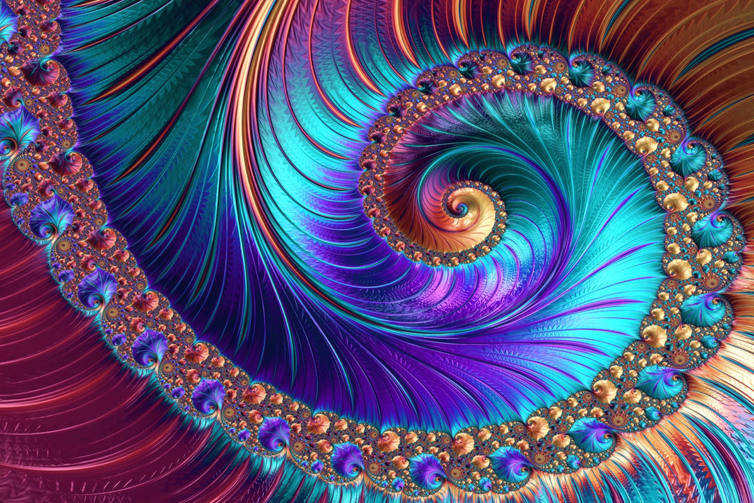 Aurora Spiral Luxe — Haptic 3D Embossed + High-Gloss Lacquer Print Home & Garden > Decor > Artwork > Posters, Prints, & Visual Artwork Insigne Art Design