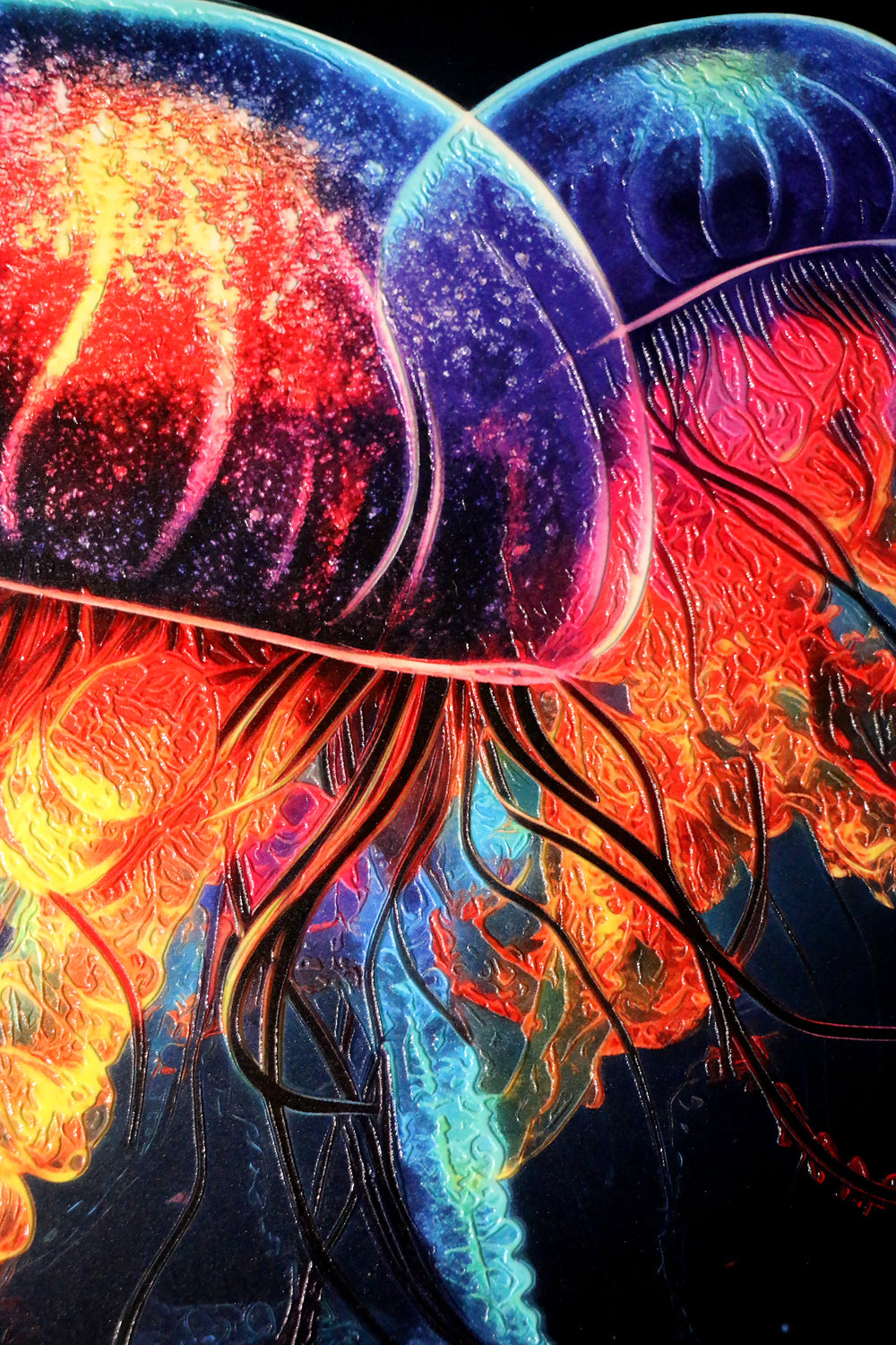 Luminescent Deep-Sea Duo — 3D Haptic Embossed High-Gloss Luxury Wall Art Home & Garden > Decor > Artwork > Posters, Prints, & Visual Artwork Insigne Art Design