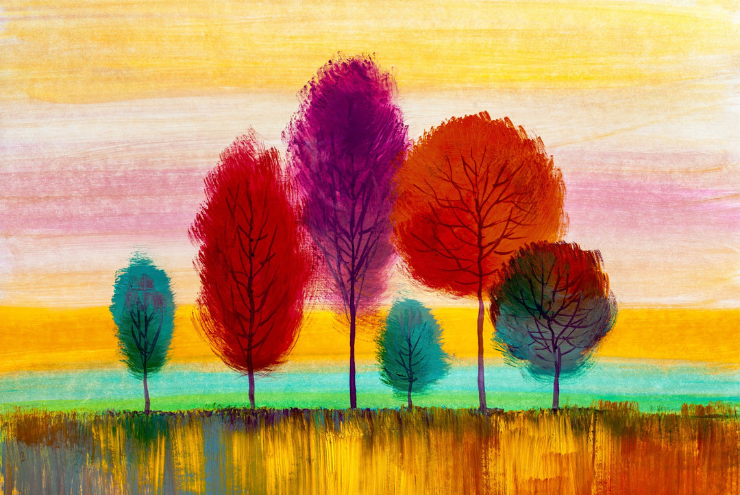 Radiant Chromatic Grove — 3D Haptic Embossed High-Gloss Luxury Wall Art Home & Garden > Decor > Artwork > Posters, Prints, & Visual Artwork Insigne Art Design