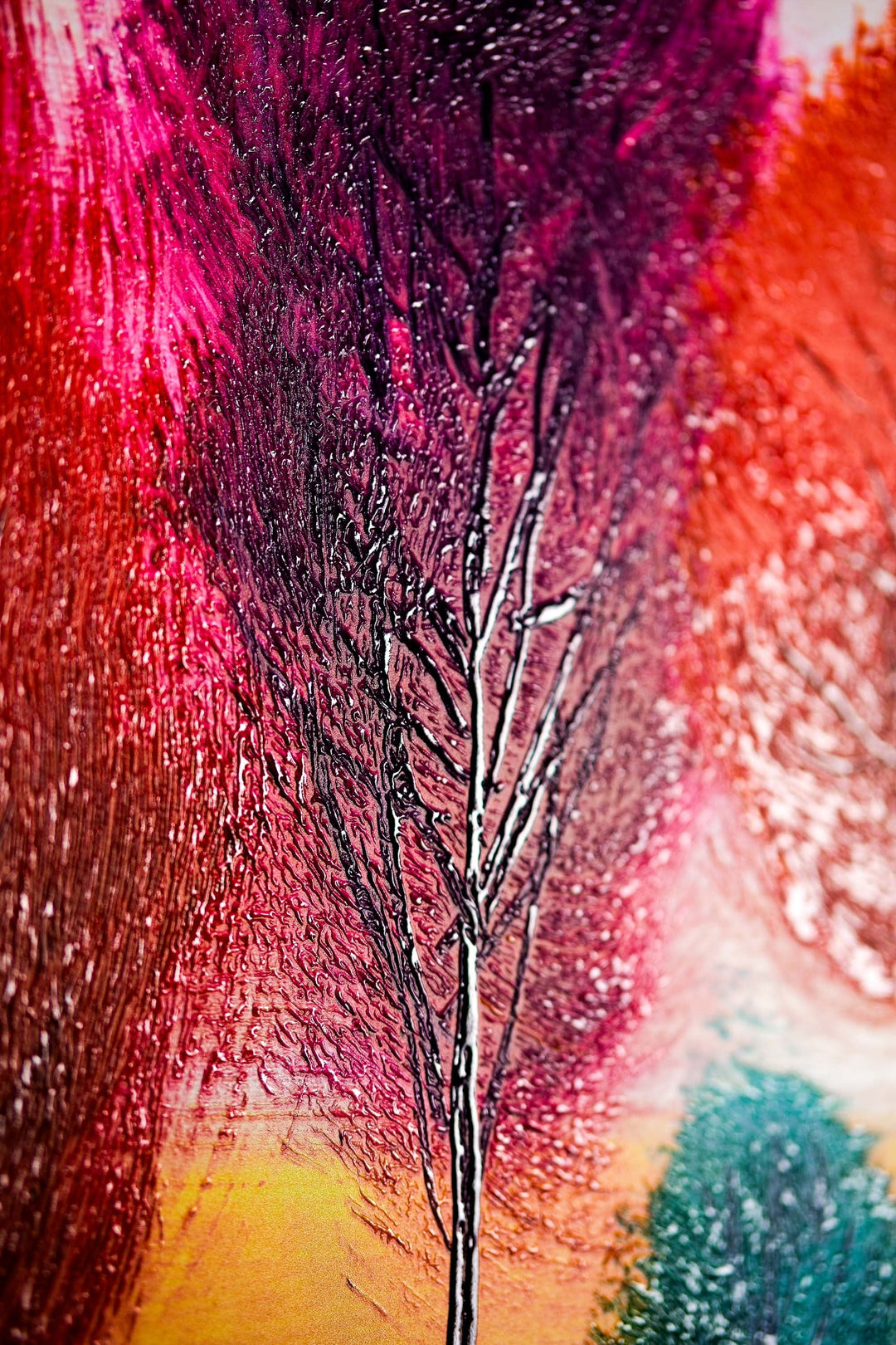 Radiant Chromatic Grove — 3D Haptic Embossed High-Gloss Luxury Wall Art Home &amp; Garden > Decor > Artwork > Posters, Prints, &amp; Visual Artwork Insigne Art Design