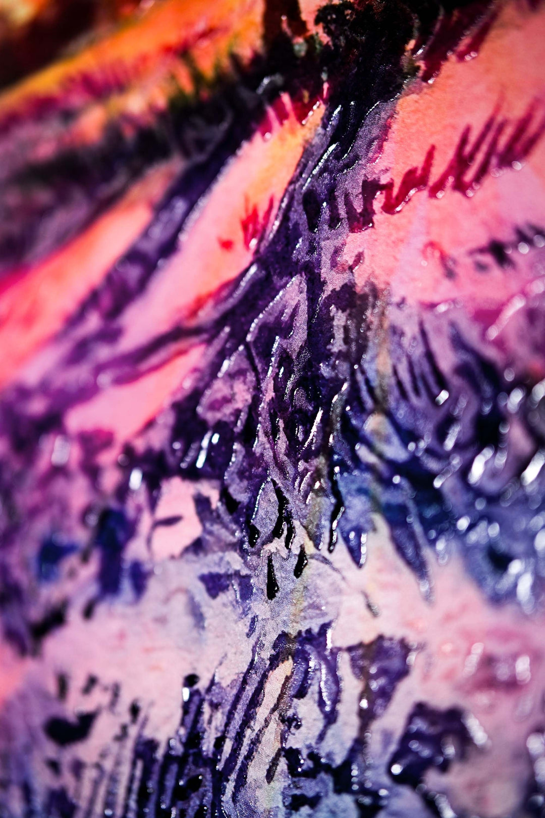 Lavender Sunset Tree — 3D Haptic Embossed High-Gloss Luxury Wall Art Home &amp; Garden > Decor > Artwork > Posters, Prints, &amp; Visual Artwork Insigne Art Design