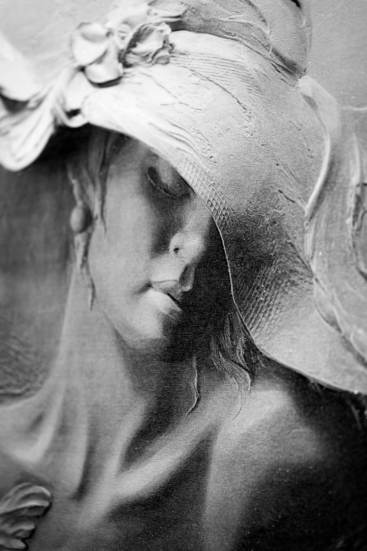 Alabaster Muse &amp; Butterflies — 3D Haptic Embossed High-Gloss Luxury Wall Art Home &amp; Garden > Decor > Artwork > Posters, Prints, &amp; Visual Artwork Insigne Art Design