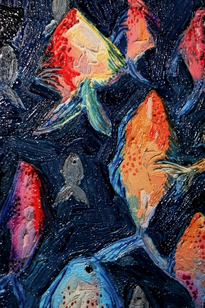 Cobalt Current Chorus — A Textured Deep-Sea Discovery Home &amp; Garden > Decor > Artwork > Posters, Prints, &amp; Visual Artwork Insigne Art Design