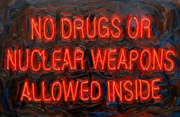 Urban Mandate — An Electric Warning in 3D Impasto Home &amp; Garden > Decor > Artwork > Posters, Prints, &amp; Visual Artwork Insigne Art Design