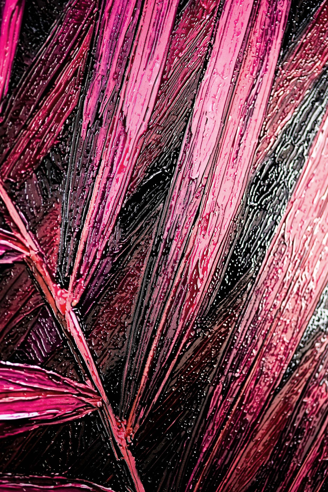 Magenta Midnight Frond — A Sculpted Pulse of Tropical Velvet Home &amp; Garden > Decor > Artwork > Posters, Prints, &amp; Visual Artwork Insigne Art Design