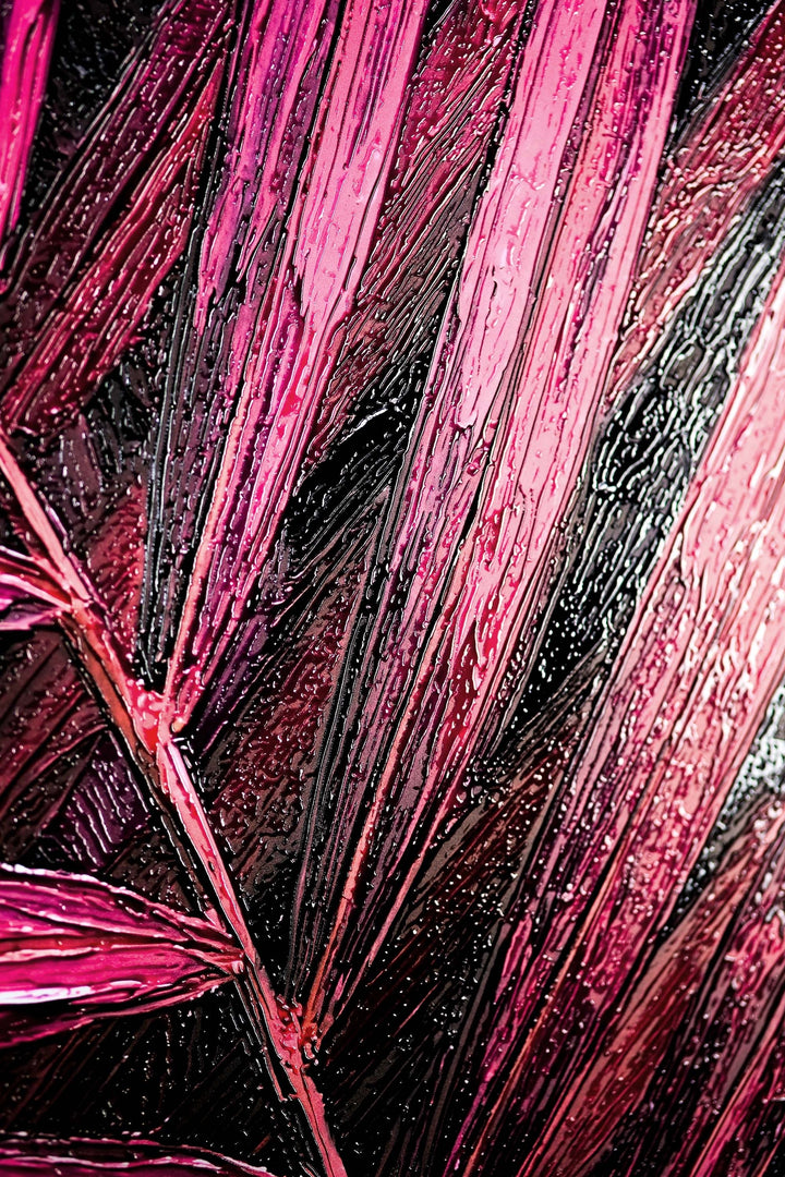 Magenta Midnight Frond — A Sculpted Pulse of Tropical Velvet Home &amp; Garden > Decor > Artwork > Posters, Prints, &amp; Visual Artwork Insigne Art Design