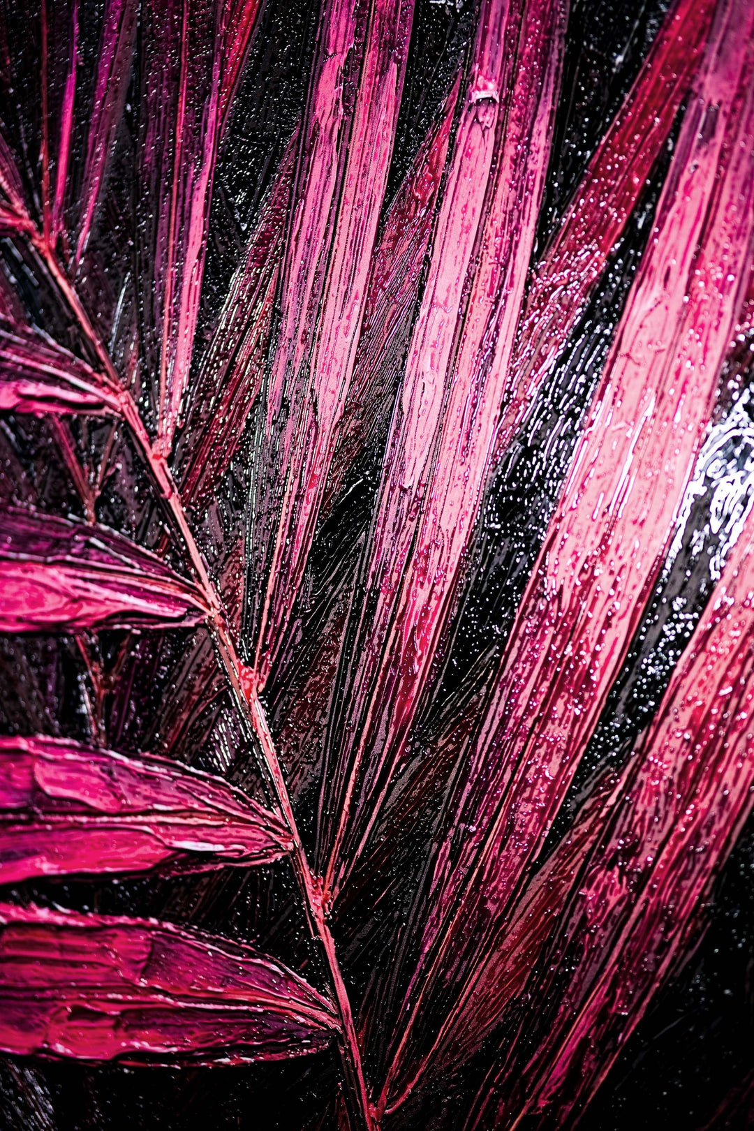 Magenta Midnight Frond — A Sculpted Pulse of Tropical Velvet Home &amp; Garden > Decor > Artwork > Posters, Prints, &amp; Visual Artwork Insigne Art Design