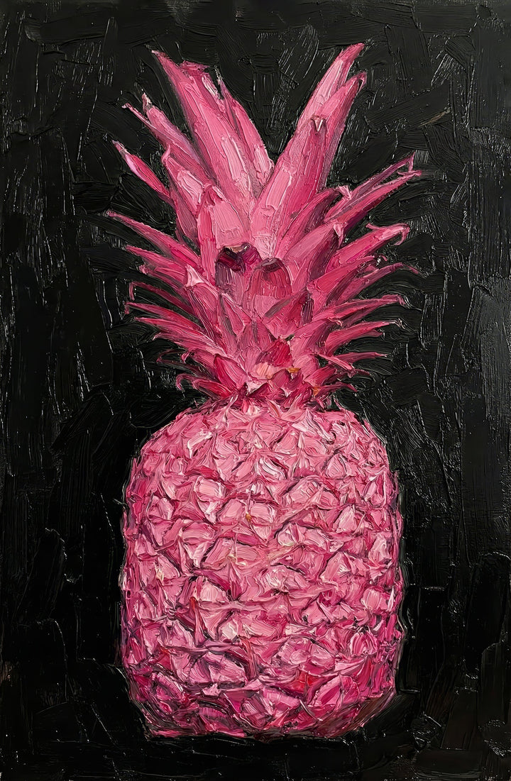 Eclectic Pineapple Pulse — A Textured Pop in Pink &amp; Noir Home &amp; Garden > Decor > Artwork > Posters, Prints, &amp; Visual Artwork Insigne Art Design