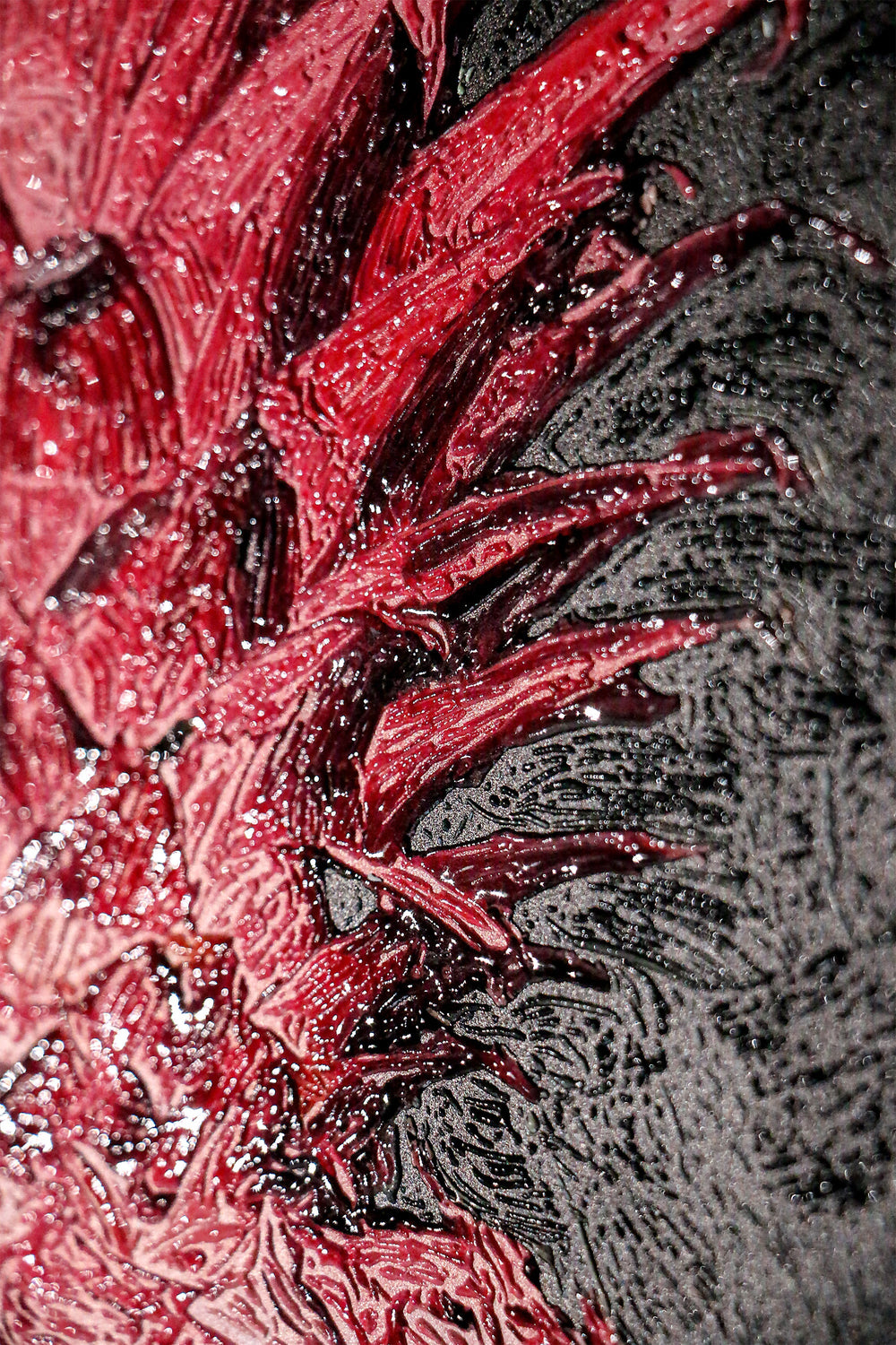 Eclectic Pineapple Pulse — A Textured Pop in Pink & Noir Home & Garden > Decor > Artwork > Posters, Prints, & Visual Artwork Insigne Art Design