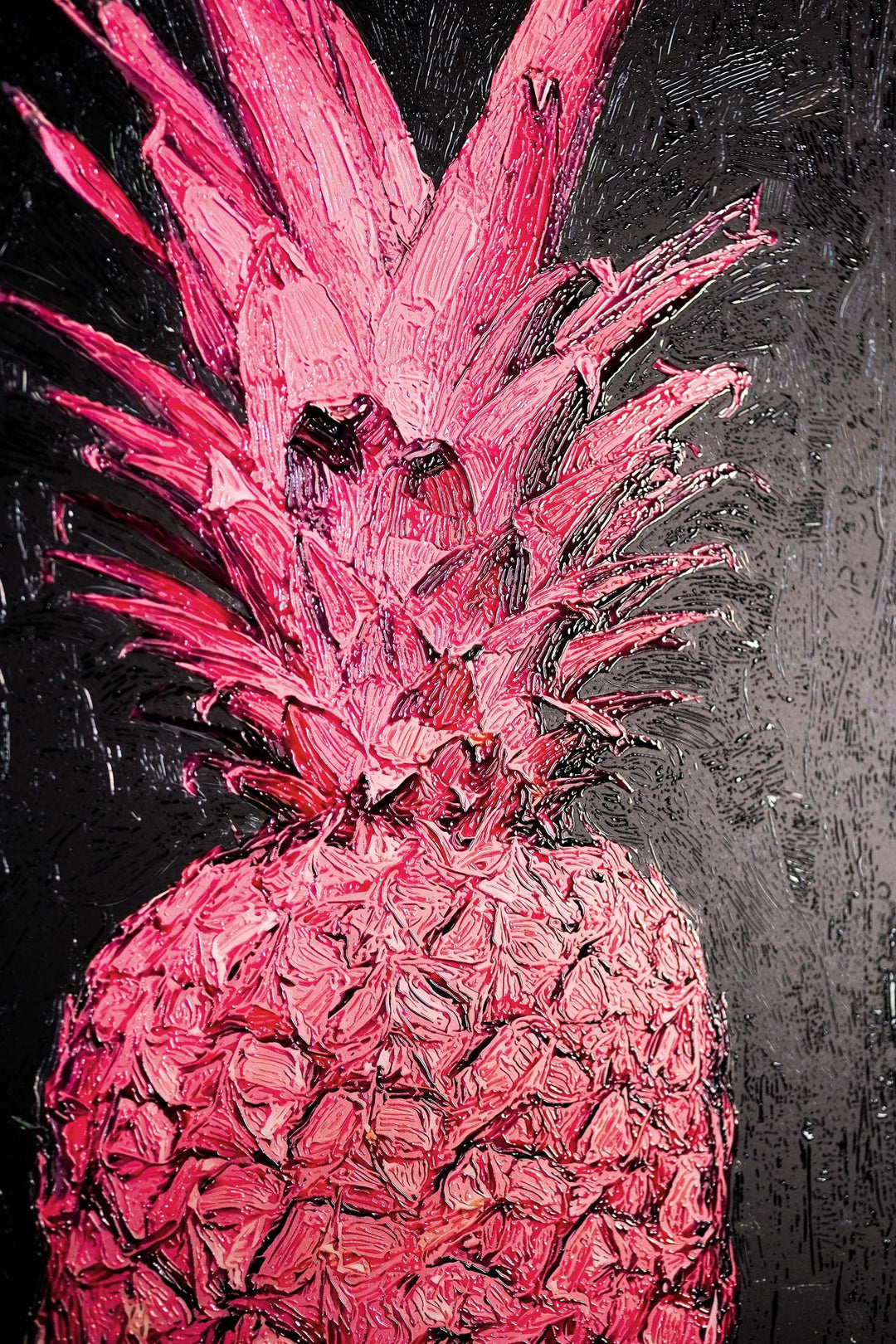 Eclectic Pineapple Pulse — A Textured Pop in Pink &amp; Noir Home &amp; Garden > Decor > Artwork > Posters, Prints, &amp; Visual Artwork Insigne Art Design