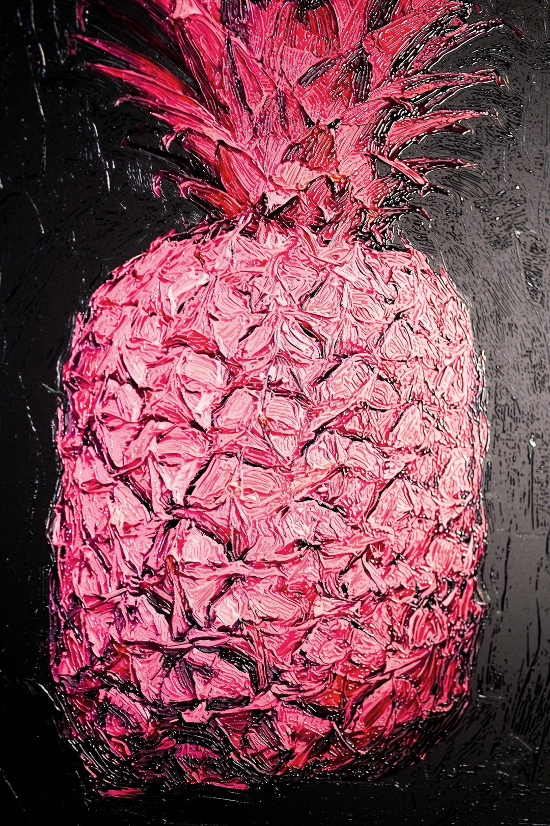 Eclectic Pineapple Pulse — A Textured Pop in Pink &amp; Noir Home &amp; Garden > Decor > Artwork > Posters, Prints, &amp; Visual Artwork Insigne Art Design