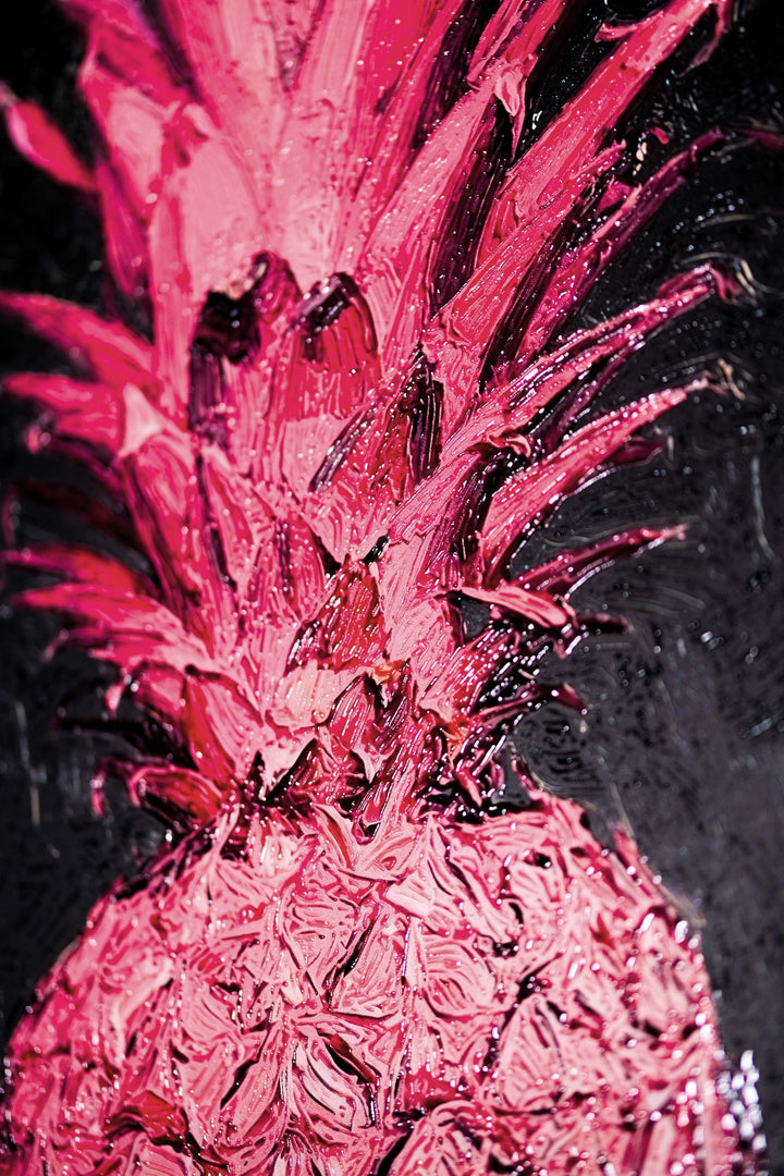 Eclectic Pineapple Pulse — A Textured Pop in Pink &amp; Noir Home &amp; Garden > Decor > Artwork > Posters, Prints, &amp; Visual Artwork Insigne Art Design