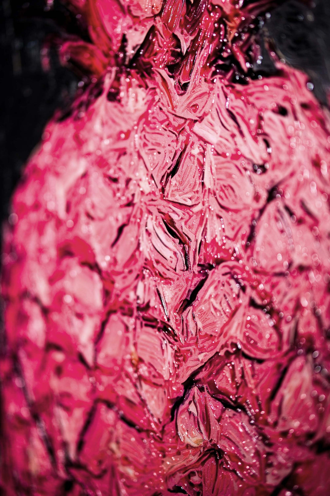 Eclectic Pineapple Pulse — A Textured Pop in Pink &amp; Noir Home &amp; Garden > Decor > Artwork > Posters, Prints, &amp; Visual Artwork Insigne Art Design