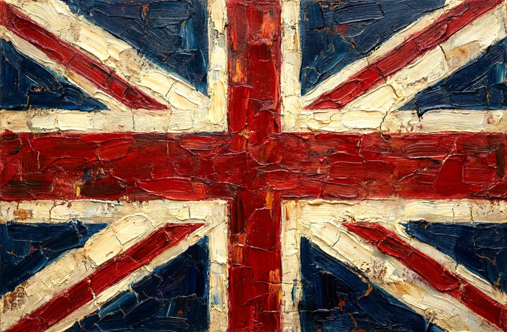Imperial Heritage: Sculpted Union Jack — 3D Haptic Embossed High-Gloss Luxury Wall Art Home &amp; Garden > Decor > Artwork > Posters, Prints, &amp; Visual Artwork Insigne Art Design