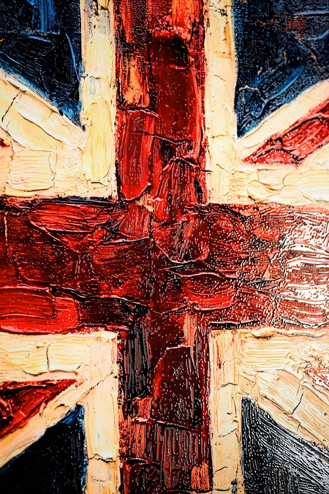 Imperial Heritage: Sculpted Union Jack — 3D Haptic Embossed High-Gloss Luxury Wall Art Home &amp; Garden > Decor > Artwork > Posters, Prints, &amp; Visual Artwork Insigne Art Design