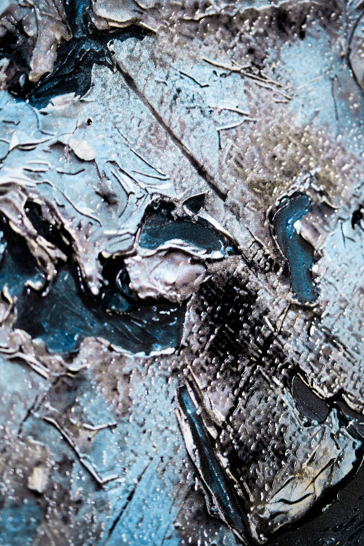 Sapphire Metallic Atlas — 3D Haptic Embossed High-Gloss Luxury Wall Art Home &amp; Garden > Decor > Artwork > Posters, Prints, &amp; Visual Artwork Insigne Art Design