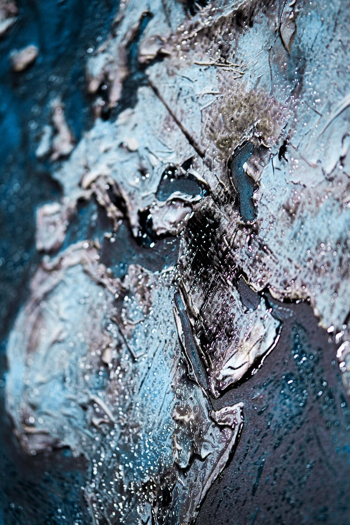 Sapphire Metallic Atlas — 3D Haptic Embossed High-Gloss Luxury Wall Art Home &amp; Garden > Decor > Artwork > Posters, Prints, &amp; Visual Artwork Insigne Art Design