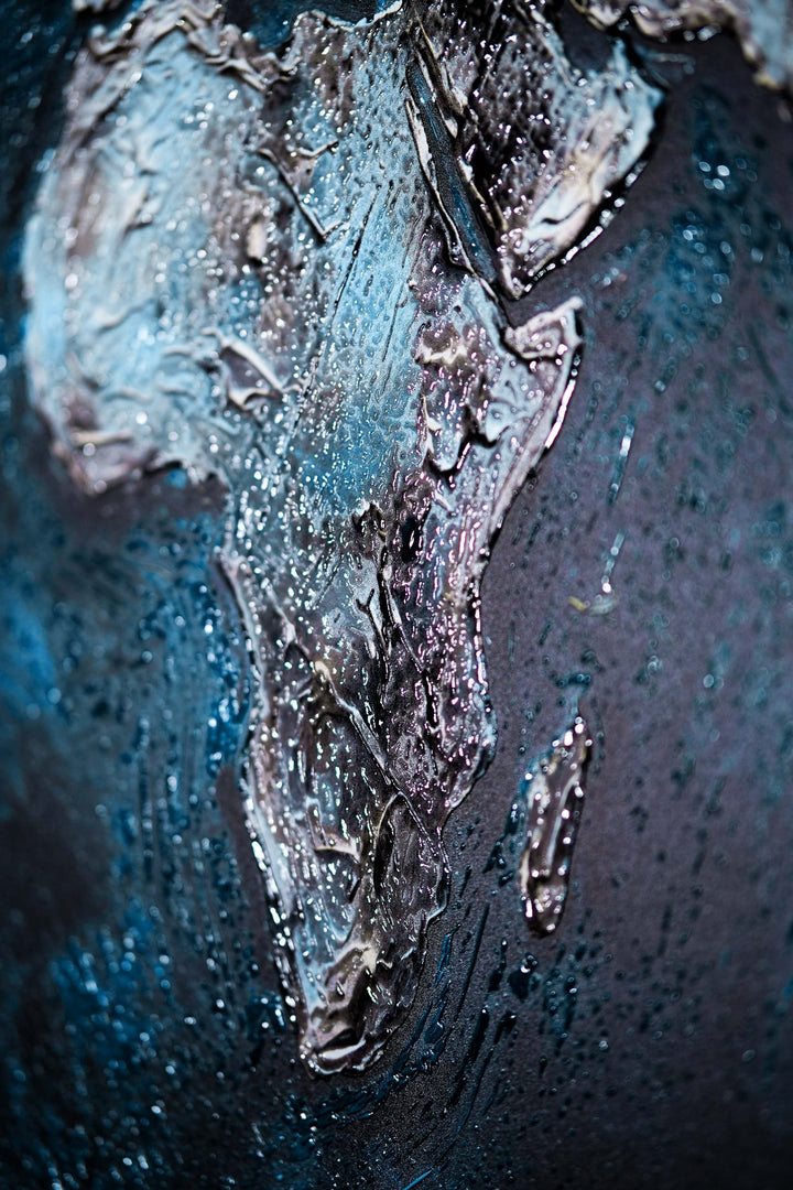 Sapphire Metallic Atlas — 3D Haptic Embossed High-Gloss Luxury Wall Art Home &amp; Garden > Decor > Artwork > Posters, Prints, &amp; Visual Artwork Insigne Art Design