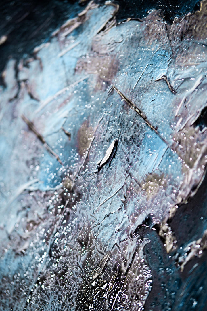 Sapphire Metallic Atlas — 3D Haptic Embossed High-Gloss Luxury Wall Art Home &amp; Garden > Decor > Artwork > Posters, Prints, &amp; Visual Artwork Insigne Art Design