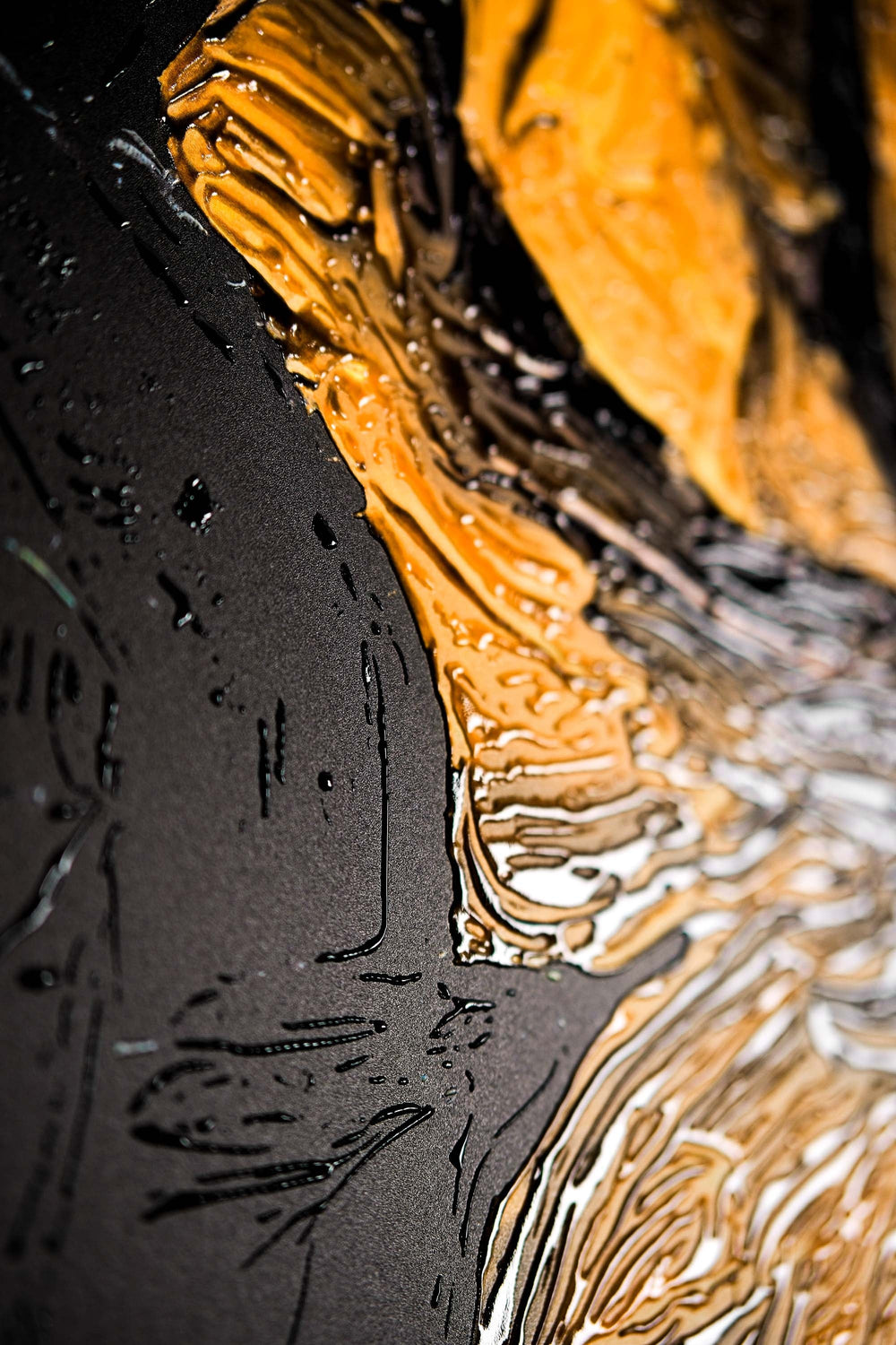 Gilded Obsidian Bloom — 3D Haptic Embossed High-Gloss Luxury Wall Art Home & Garden > Decor > Artwork > Posters, Prints, & Visual Artwork Insigne Art Design